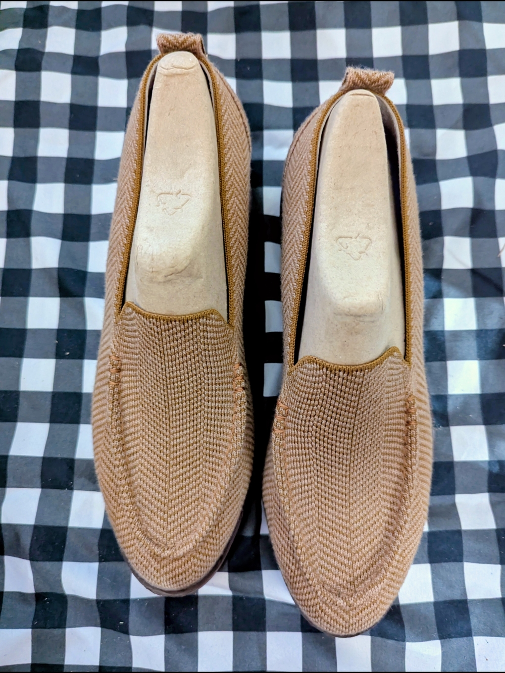 Rothy's Women’s Knit Slip-On Chunky Heel Loafers in Tobacco - Picture 1 of 5